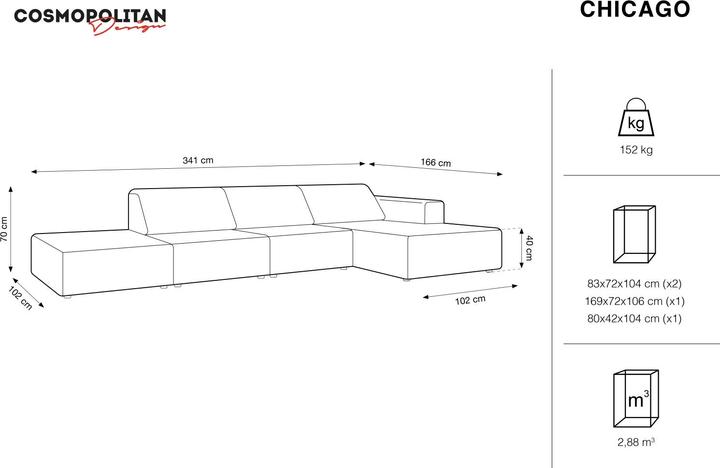Produktbild Cosmopolitan Design Chicago (Ecksofa)