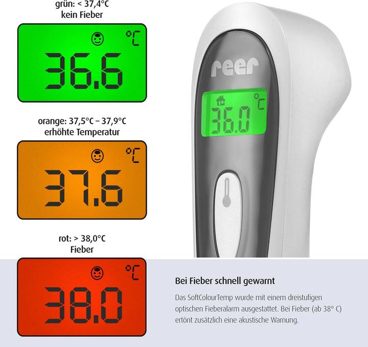 Actual product image Reer Colour SoftTemp 3in1 contactless infrared thermometer (Forehead, Non-contact)