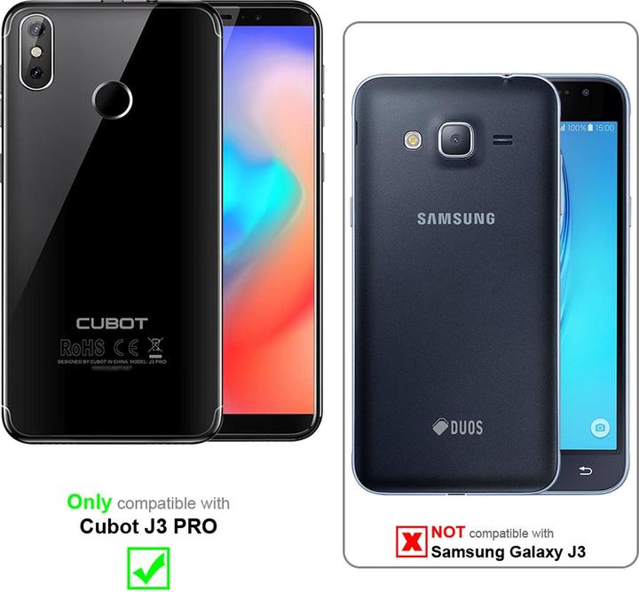 Actual product image Cadorabo Book Jeans Optics Cover (Samsung Galaxy J3 Pro)