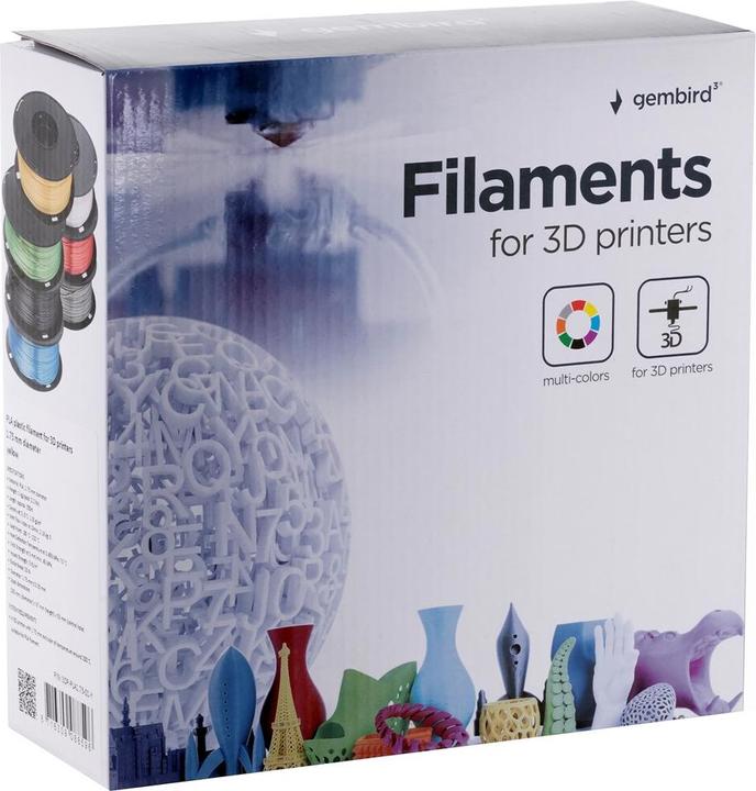 Produktbild Gembird Filamentcassette PLA schmale Spule (PLA, 1.75 mm, 1000 g, Gelb)