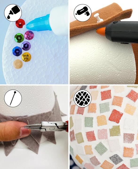 Produktbild I Am Creative Styroporkugel Halbschalen