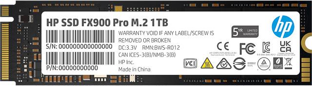 Produktbild HP HEWLETT PACKARD SSD FX900 PRO 1TB 4A3U0AA intern (1000 GB, M.2 2280)