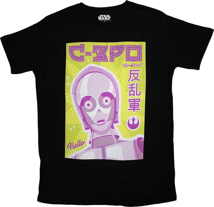 Actual product image Star Wars Unisex Adult C-3PO Japanese T-Shirt (M)