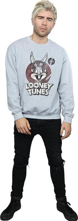 Actual product image Looney Tunes Mens Bugs Bunny Circle Logo Sweatshirt (M)