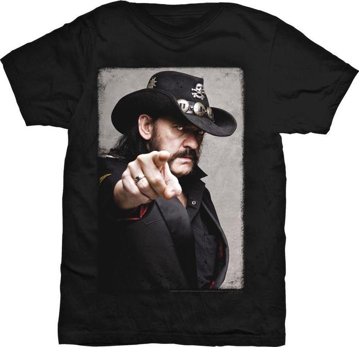 Immagine prodotto Lemmy Pointing Photo Maglietta Stampa posteriore Adulto Unisex (M)