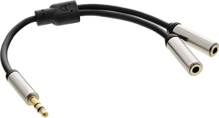 Produktbild InLine 3.5mm Klinke – 2x 3.5mm Buchse (0.15 m, 3.5mm Klinke (AUX))