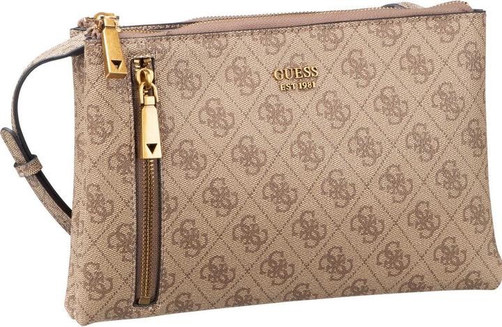 Actual product image Guess Naya Double Zip Crossbody Logo Shoulder Bag