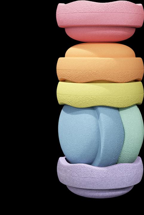 Actual product image Stapelstein ® MINI Rainbow Pastel 6 (6 Stk.)