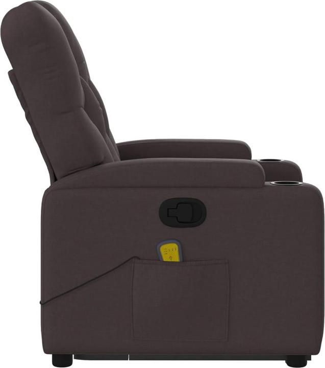 Actual product image VidaXL Massage armchair Stand-up aid TV armchair Relax armchair Dark brown fabric
