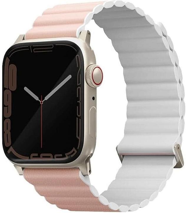 Image du produit Uniq pasek Revix Premium Apple Watch Series 1/2/3/4/5/6/7/8/SE/SE2/Ultra 42/44/45/49mm Edition Rever (Cuir véritable, Silicone, Acier inoxydable, 44mm)