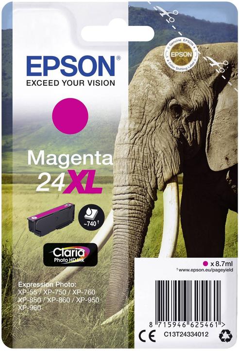 Actual product image Epson 24XL Claria Photo HD (M)