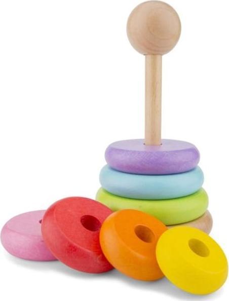 Actual product image New Classic Toys Rainbow stacking toy