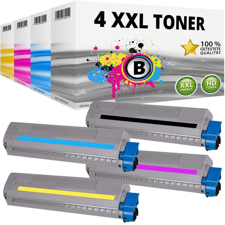Druckfuxx SET 4 XXL Toner Patronen für OKI MC853DN MC853DNCT MC873DNC MC873DNX M