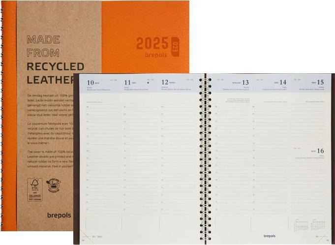 Image du produit Brepols Agenda Timing Calvi 2023 668700840 orange, 1W/2S, 17.1x22cm (A5, Néerlandais, Français, Anglais, Italien, Allemand)