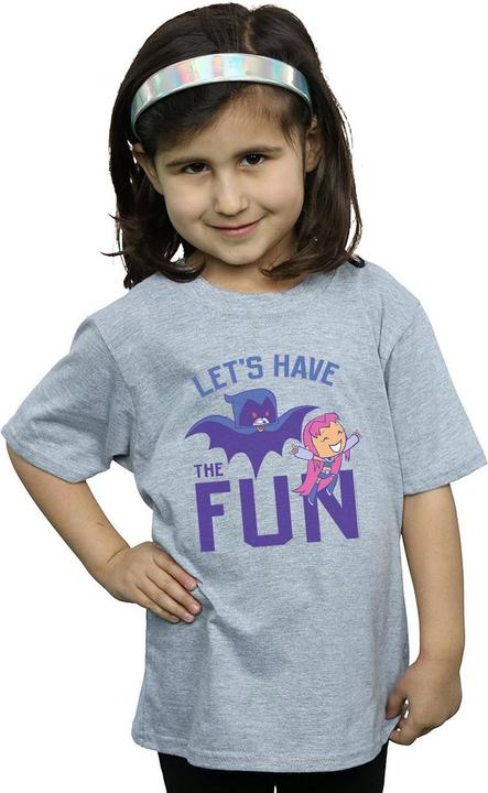Actual product image Girls Teen Titans Go Let's Have The Fun Cotton T-Shirt (128)