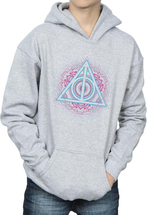 Image du produit - Sweat à capuche NEON DEATHLY HALLOWS - Garçon (116)
