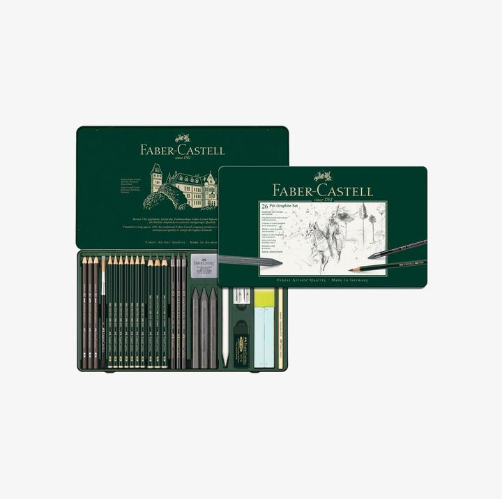 Produktbild Faber-Castell Pitt Graphite Set (2H, 4B, 6B, 3B, HB, 2B, B, 26 x)