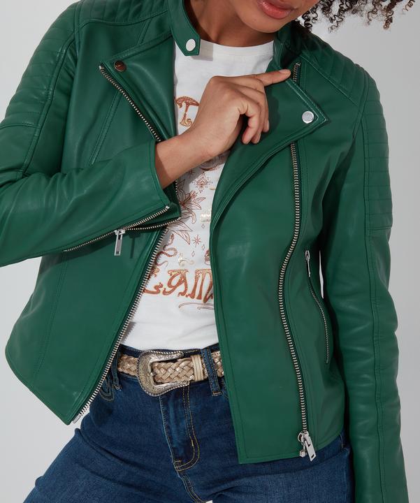 Produktbild Joe Browns Grandad Collar Leather Biker Jacket (38)