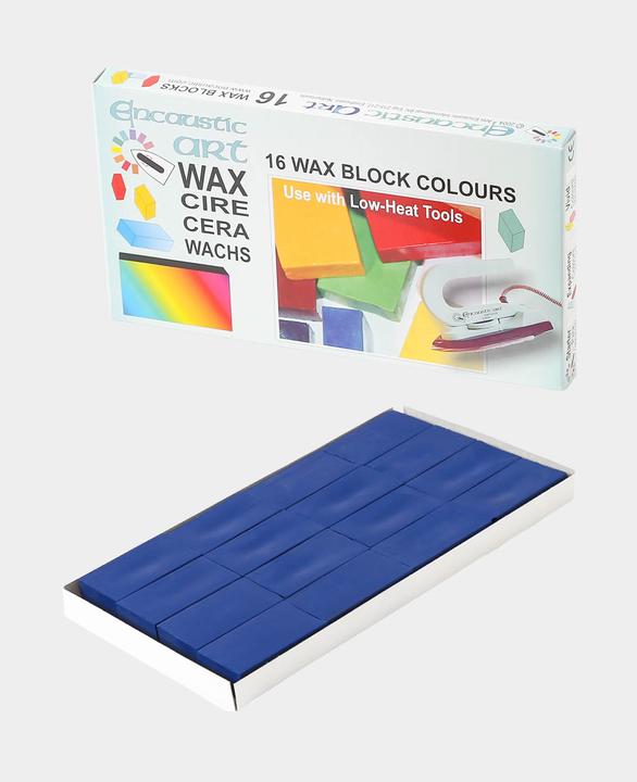 Actual product image Hobbyring Encaustic wax blocks set of 16, blue