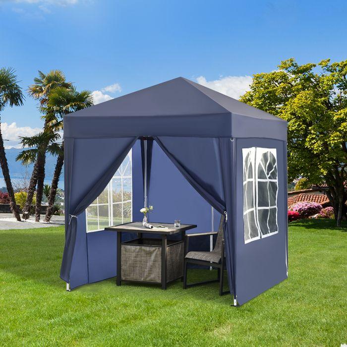 Immagine prodotto Swisshandel24 Gazebo pieghevole 2x2m 4 pareti laterali con finestra Porta con cerniera incl. picchetti Corde in (200 cm, 200 cm)