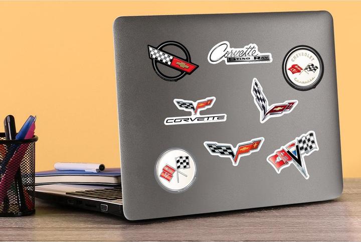Produktbild Chevrolet Logo Aufkleber Corvette Deluxe 50erPack Vinyl