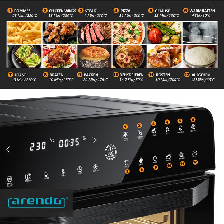 Actual product image Arendo Hot air fryer