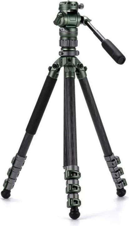 Actual product image Tilta VT05 Travel Video Fluid Head, 3-Stage Carbon Fibre Tripod (Carbon, Metal)