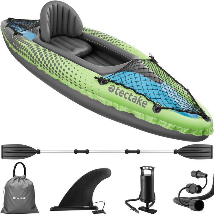 Actual product image tectake Kayak Liberty - single seater, inflatable, including paddle (1 pers.)