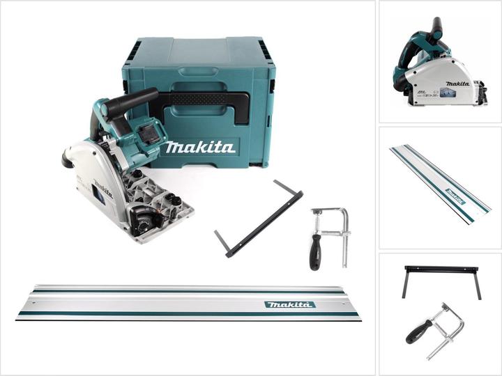 Produktbild Makita DSP 600 ZJ Akku Tauchsäge 36V (2x 18V) Brushless + Führungsschiene + Schraubzwingen +
