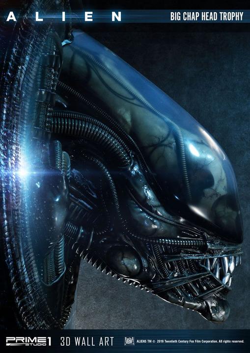 Actual product image Prime 1 Studio Alien plaque murale 3D Big Chap Head Trophy 58 cm