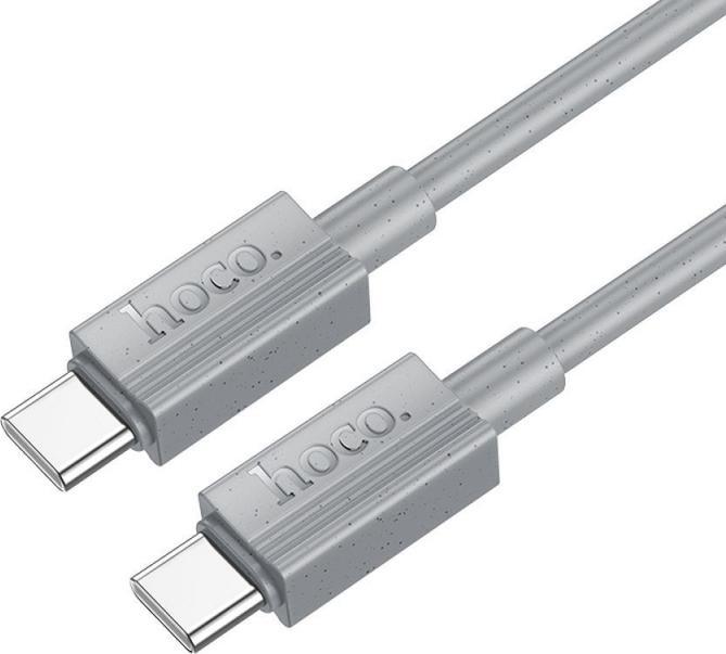 Actual product image Hoco USB-C to USB-C X107, 60W, 3A, 1m, Grey (1 m)