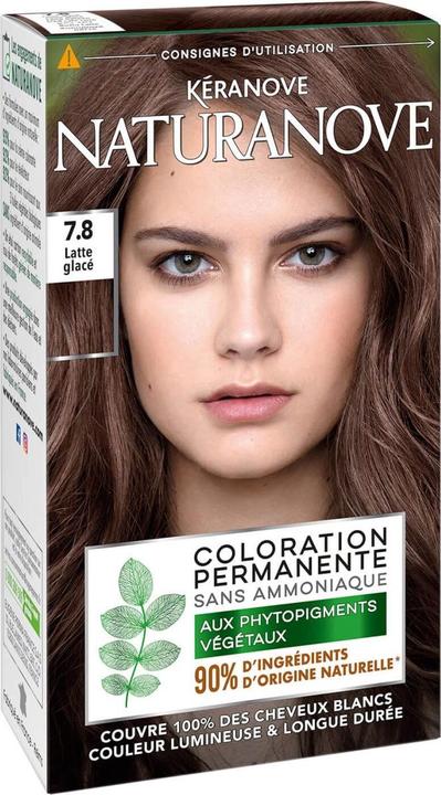 Actual product image Kéranove Naturanove - Permanent Hair Color Iced Cafe Latte 7.8 (Brown)