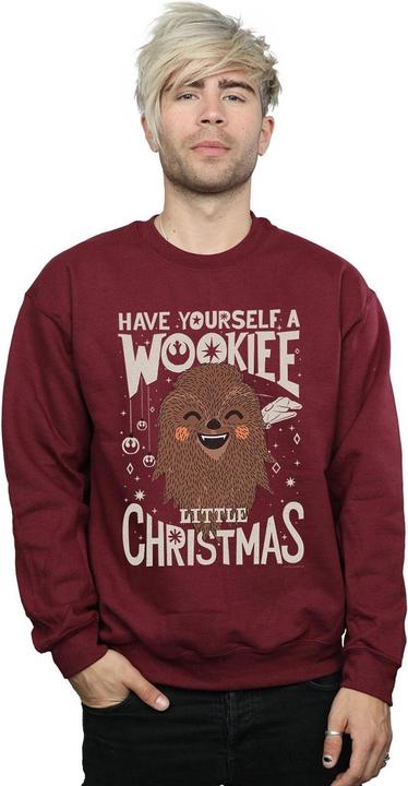 Actual product image Star Wars Mens Wookiee Little Christmas Sweatshirt (L)