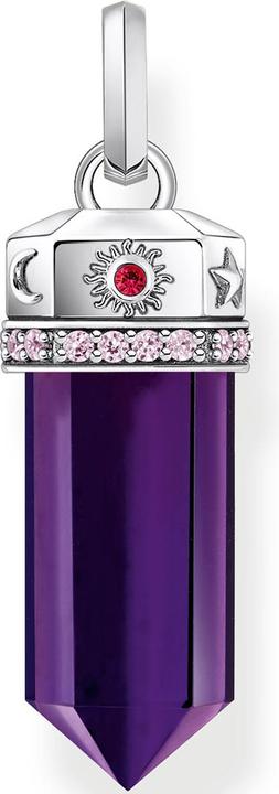 Immagine prodotto Thomas Sabo Ciondolo con imitazione di ametista sfaccettata in argento annerito (Argento 925)