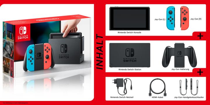 Actual product image Nintendo Switch – Neon red / Neon blue