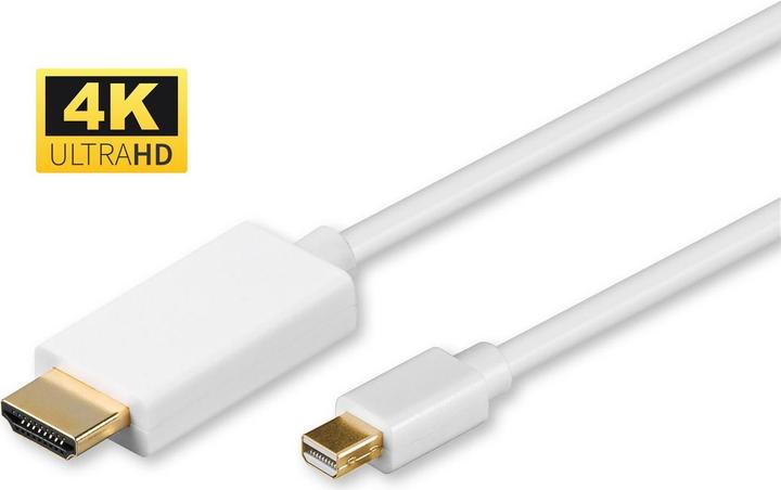 Immagine prodotto MicroConnect MDPHDMI1-4K 1m Mini DisplayPort HDMI Tipo A (Standard) Cavo video adattatore bianco (1 m, HDMI)