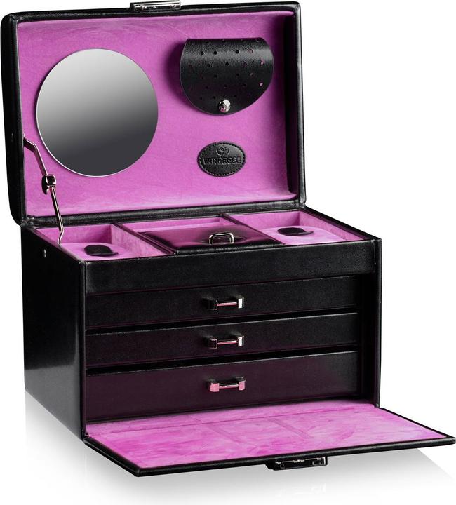 Image du produit Windrose Coffret à bijoux Merino 9 - Noir