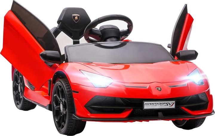 Floki24 Voiture électrique pour enfants, licence Lamborghini Aventador, portes battantes, musique, klaxon (12 V)