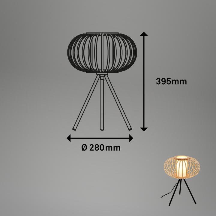 Immagine prodotto Briloner Lampada da tavolo, bambù naturale, escl. 1xE27/max.10W (E27)