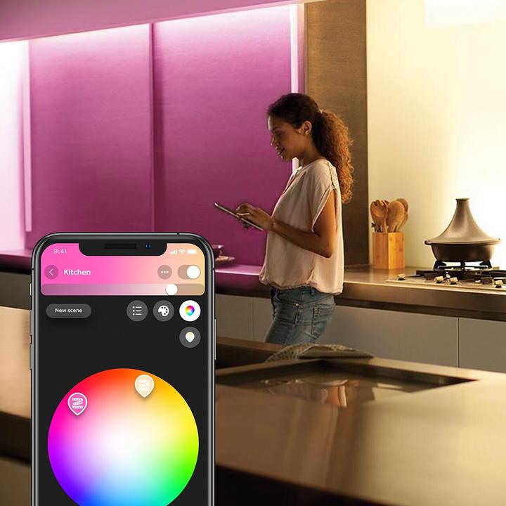 Actual product image Philips Hue Lightstrip Plus (RGBW, 200 cm, Indoor)