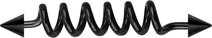 Produktbild Star Piercing Barbell schwarz Spule mit zwei Cones (ohne Messing, Chirurgenstahl 316L)
