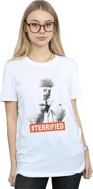 Immagine prodotto Disney The Muppets Beaker Terrified Maglietta Ampia Donna (S)