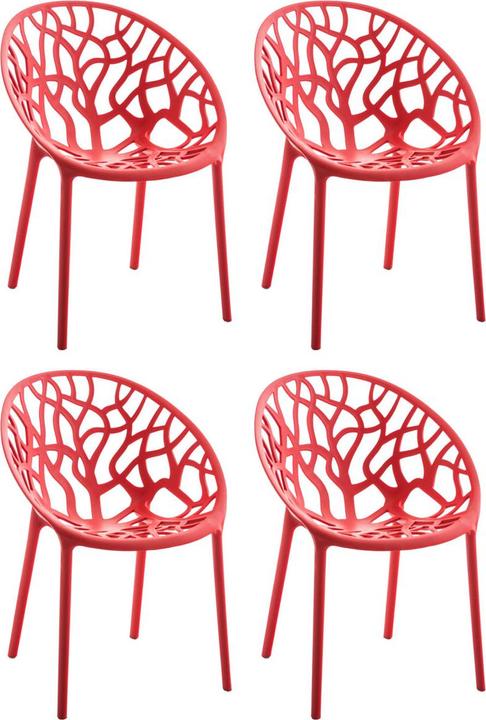 CLP Set of 4 Hope Chair, red