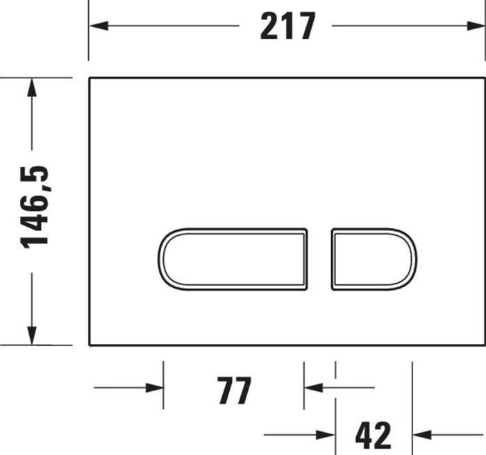 Immagine prodotto Duravit Piastra attuatore A1 DURASYSTEM 217x146,5mm f WC plastica nera opaca