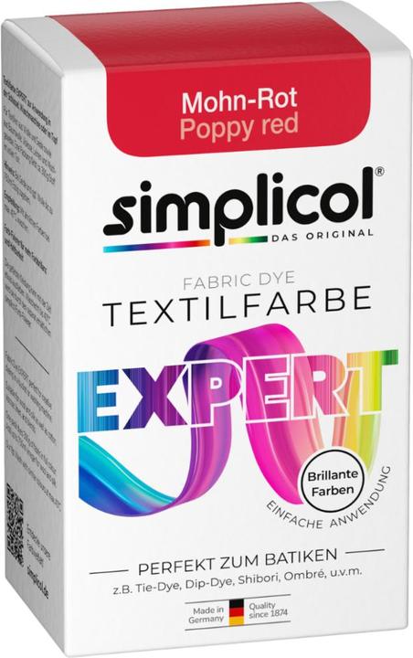Actual product image MGA Textile dye expert, poppy red 150 g (Scarlet, 150 ml)