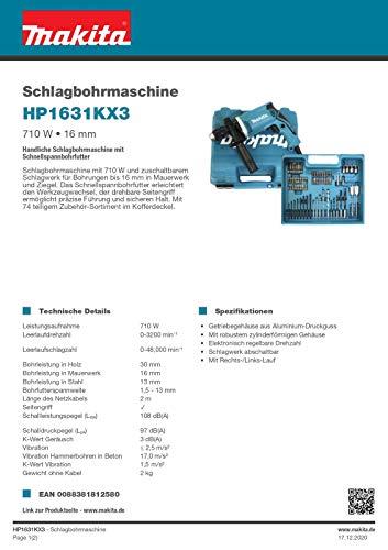 Actual product image Makita HP1631KX3 (Electrical connection)