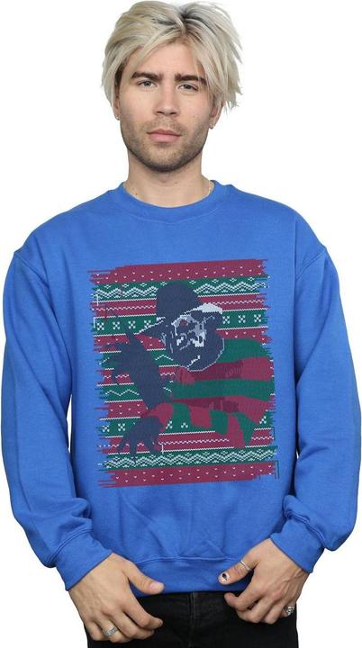 Actual product image Absolute Cult Mens Christmas Fair Isle Sweatshirt (XL)