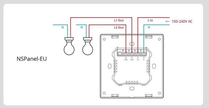 Produktbild Sonoff NSPanel Smart WiFi Wandschalter mit LED-Bedienfeld, Thermostat und Schalterfunktionen