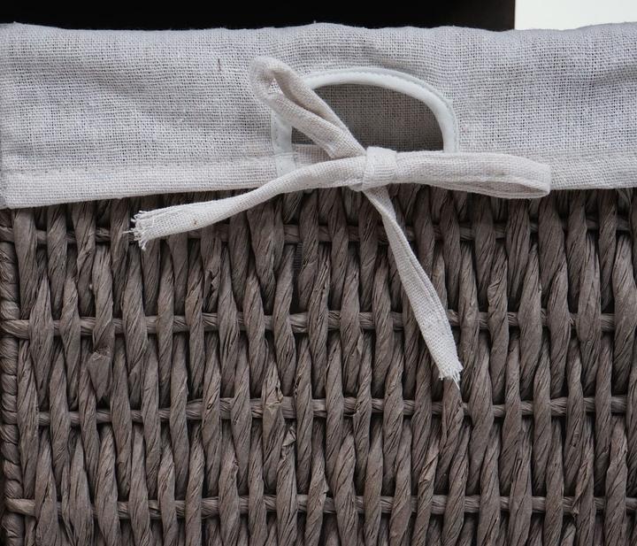 Produktbild Mendler Waschbeckenunterschrank HWC-H20, Holz Korb-Schublade 60x65x31cm - shabby grau-braun (65 x 31 x 60 cm)