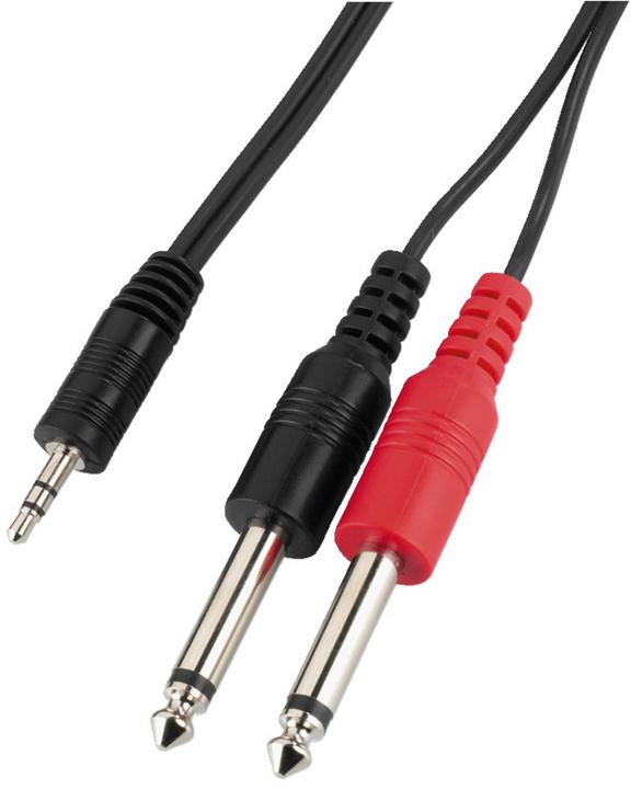 Monacor 3.5mm auf 2x 6.3mm (2 m, 3.5mm Klinke (AUX), 6.3mm Klinke (Jack))